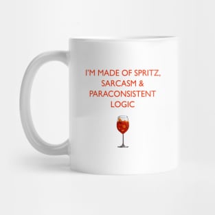 Spritz, sarcasm and Paraconsistent Logic Mug